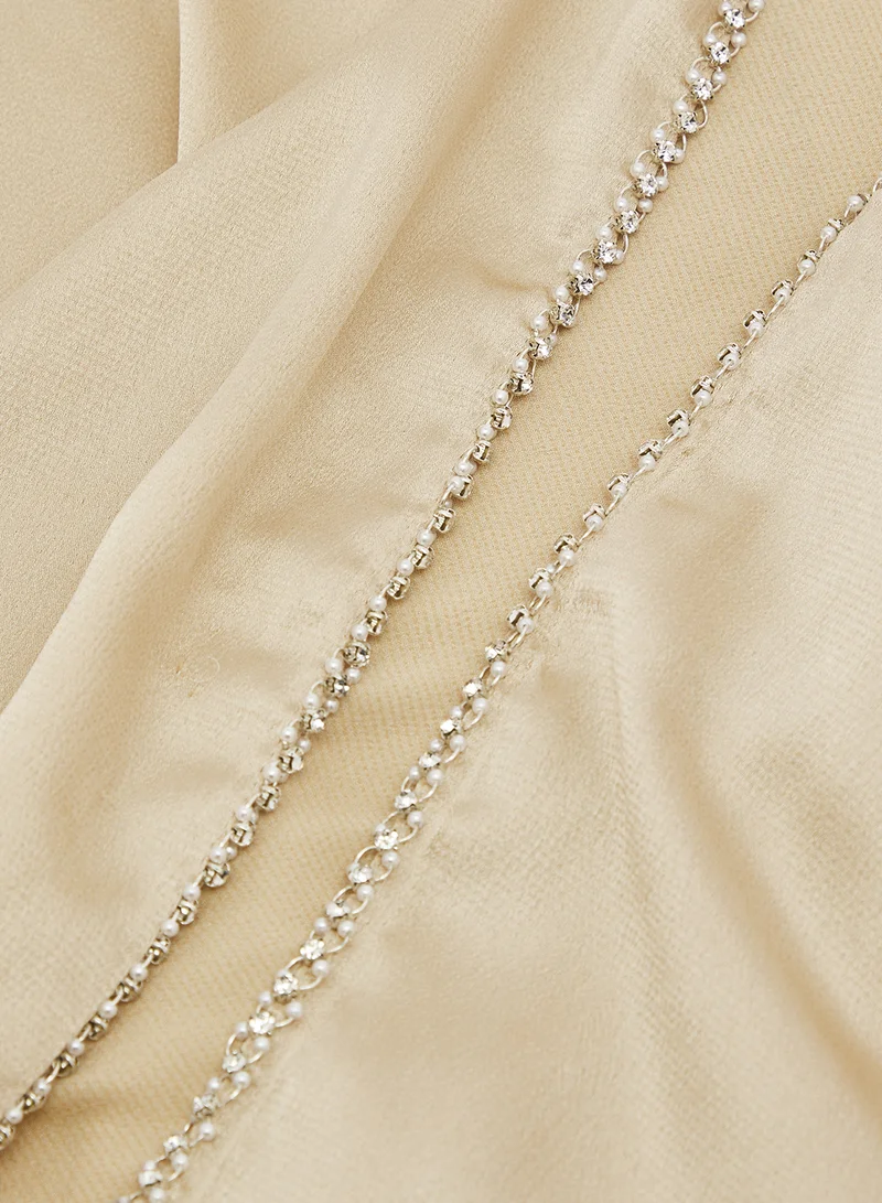 Khizana Classic Embellished Silver Detail Modest Hijab Headscarf